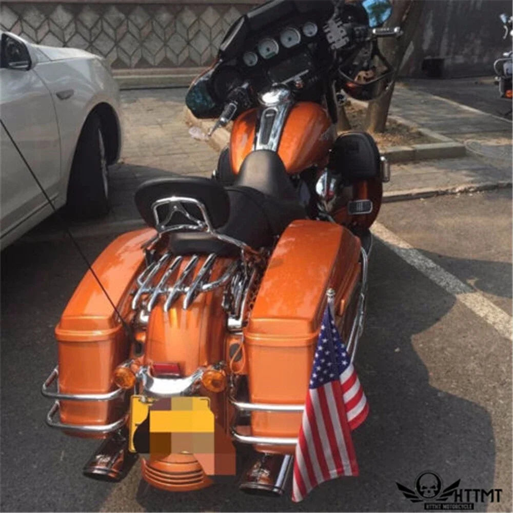 Detachable Skull Stealth Luggage Rack for Harley Touring FLHR FLTR (2014–2019)