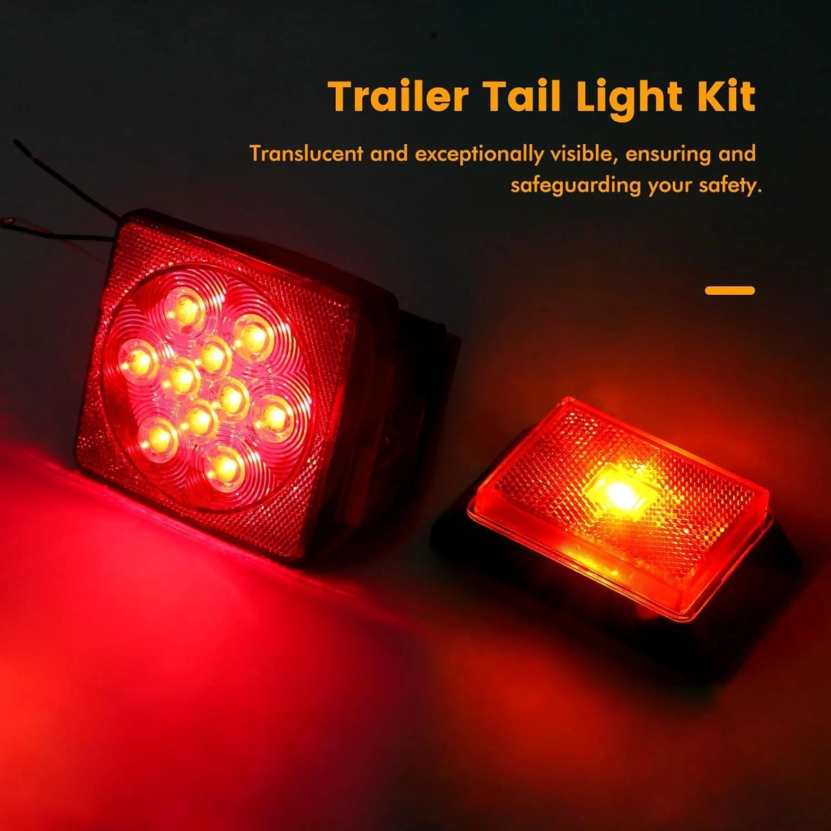 12V Waterproof Submersible LED Trailer Lighting Kit (Easy Install)