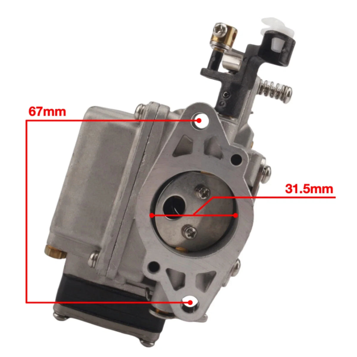 Marine Carburetor for Yamaha 9.9hp 15hp Outboard (2-Stroke, 63V-14301-00-00)