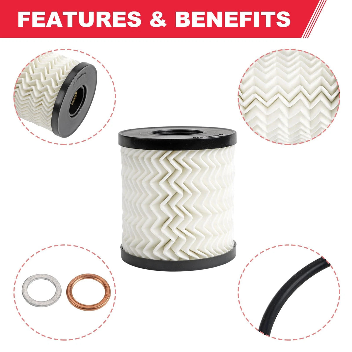 2X Engine Oil Filter for BMW Mini Cooper (R55 R56 R57 R58 R59 R60 R61)