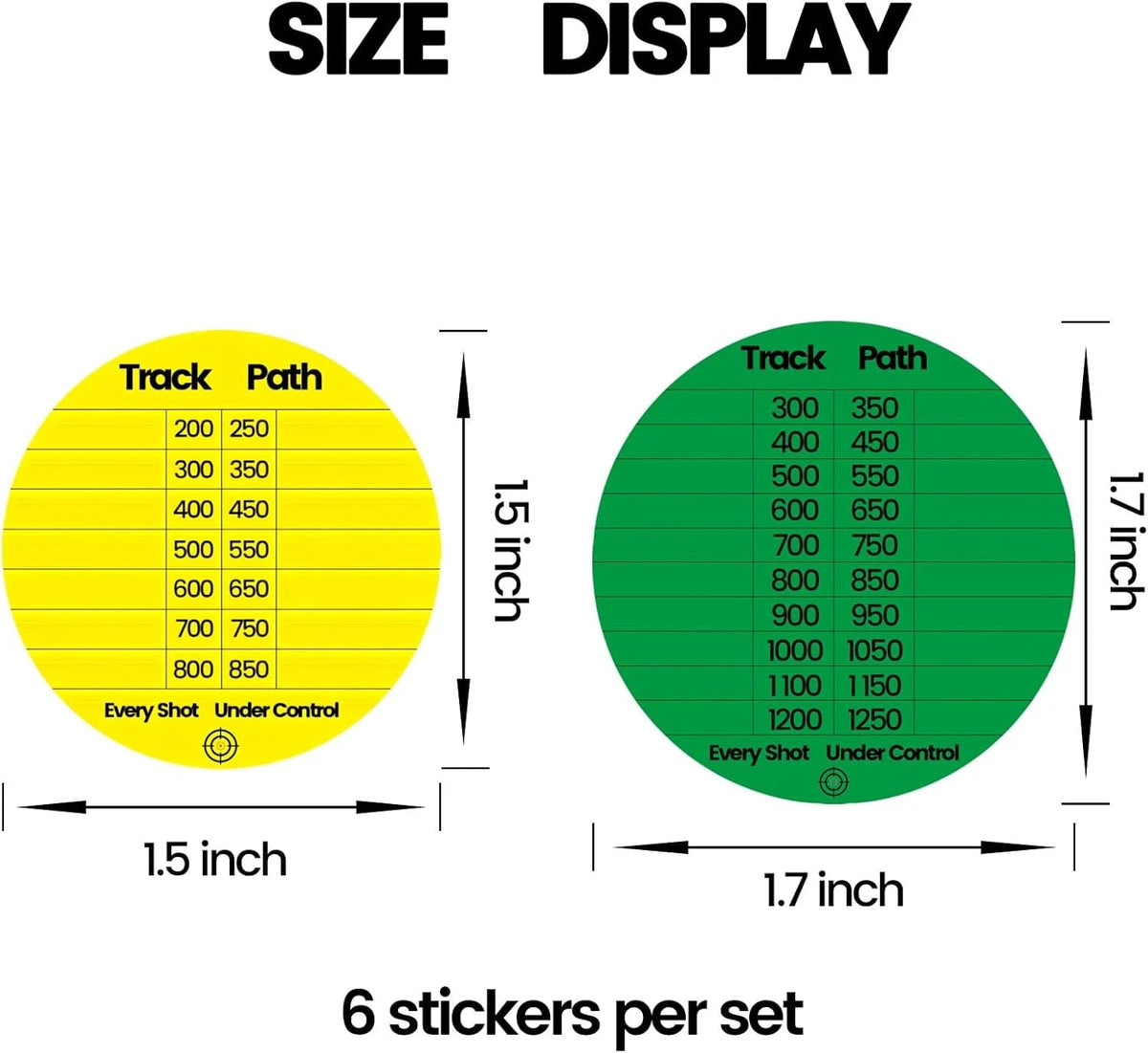 Sticker Pack for Twizz Scope (Removable, Writable, Yellow + Green)