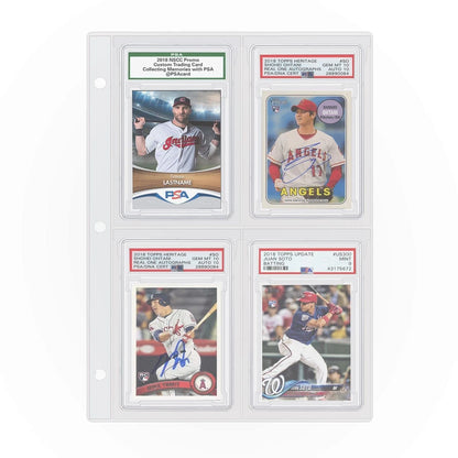 Set of 40 Graded Card Slab Binder Pages for Storage & Display