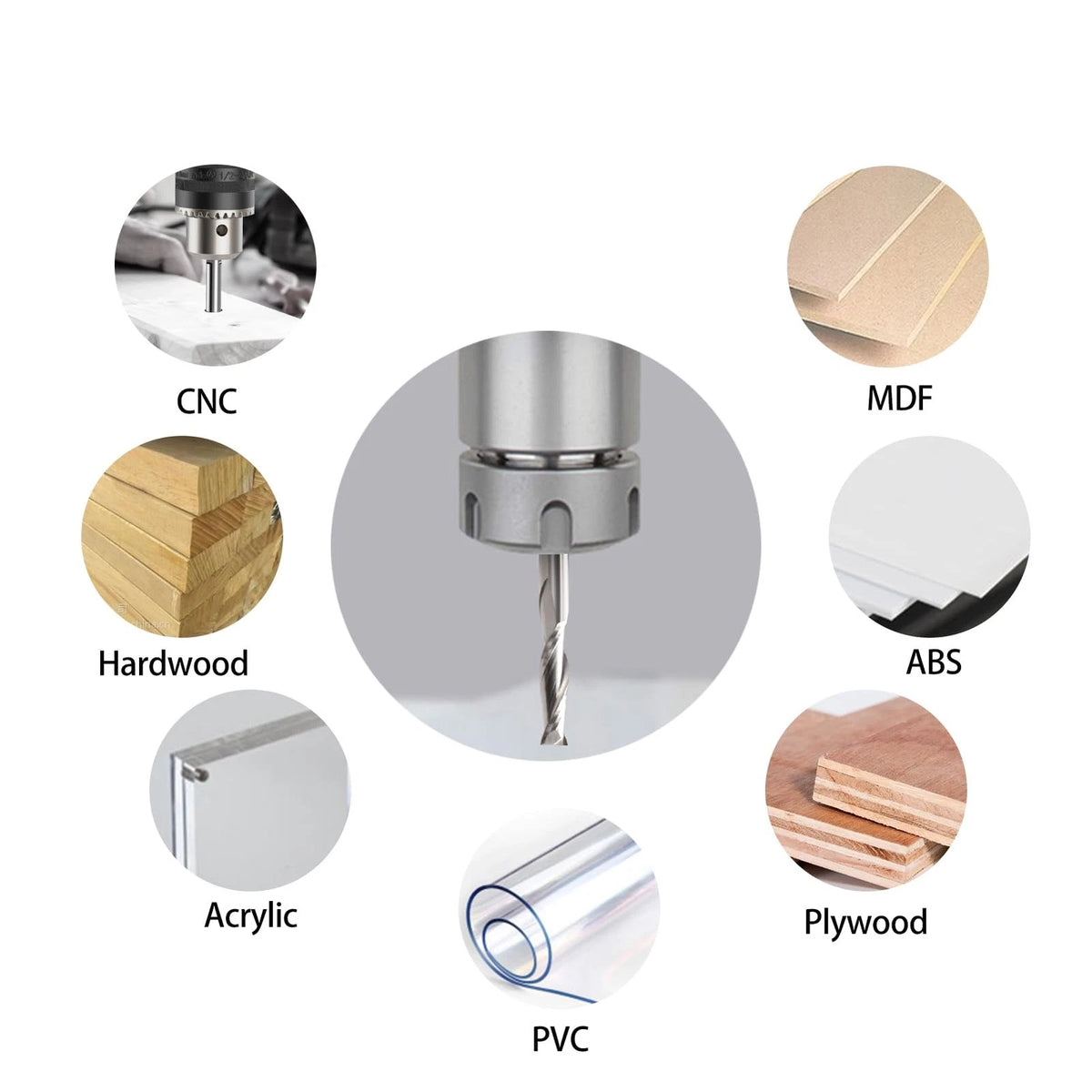 1/8" Shank End Mill Flat Nose Carbide Router Bit