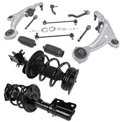 Set of 12 Front Suspension Kit with Lower Control Arms for Nissan Altima (2007–2013)