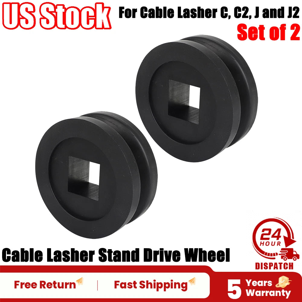 Set of 2 Rubber Drive Wheels for Cable Lasher C, C2, J, J2