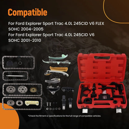 Timing Chain Kit for Ford Explorer 4.0L V6 SOHC (1997–2001) 90398S 76117 w/ Tools