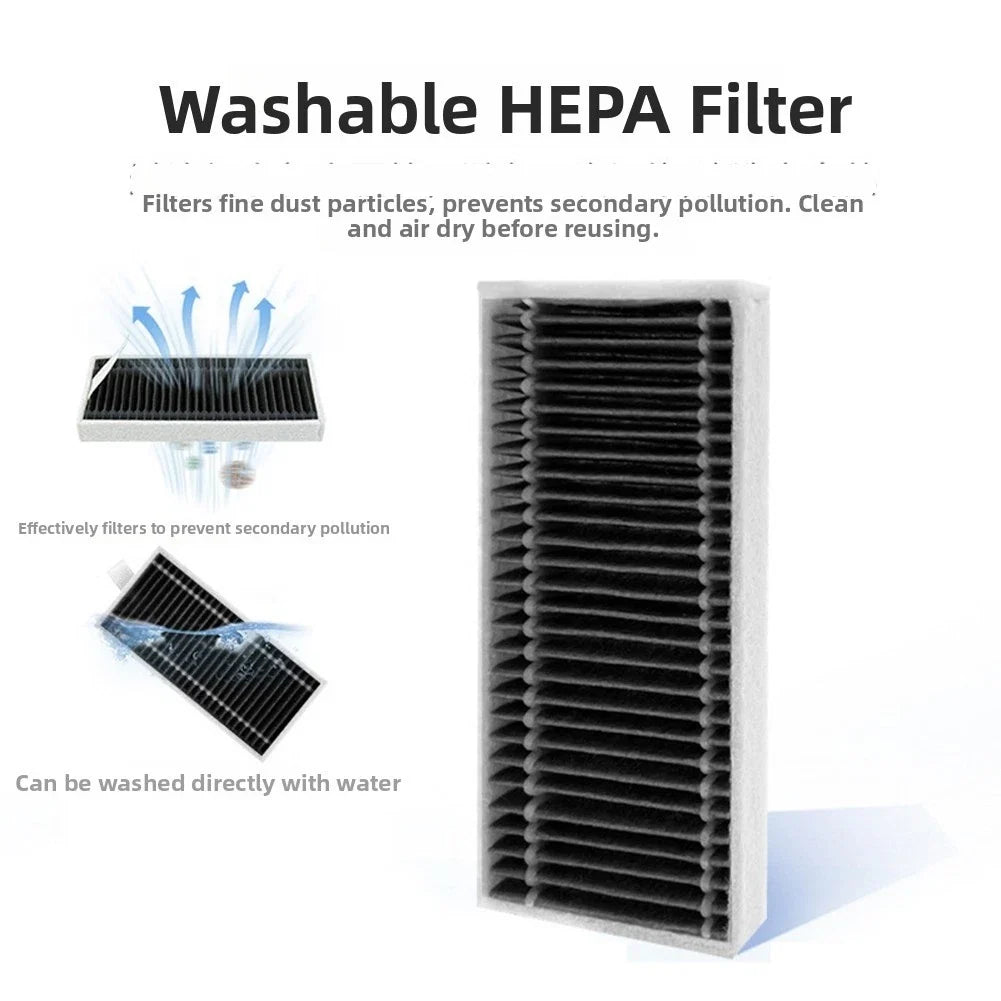 Set of 4 HEPA Filters and Main Brush for Ecovacs X11 and Omni