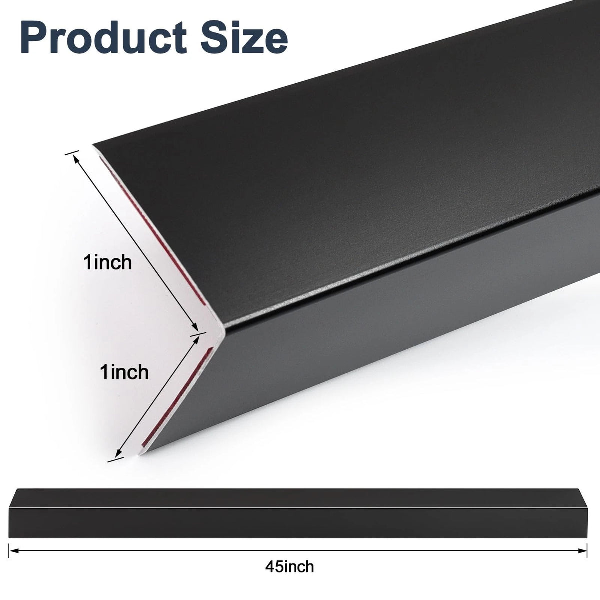 4PCS 45" Black Metal Corner Protectors for Cars (Universal Fit)