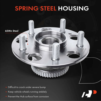 2X Rear Wheel Hub & Bearing Assembly for Honda Civic (2004–2005) - 42200S2XJ51, BR930382, 512259