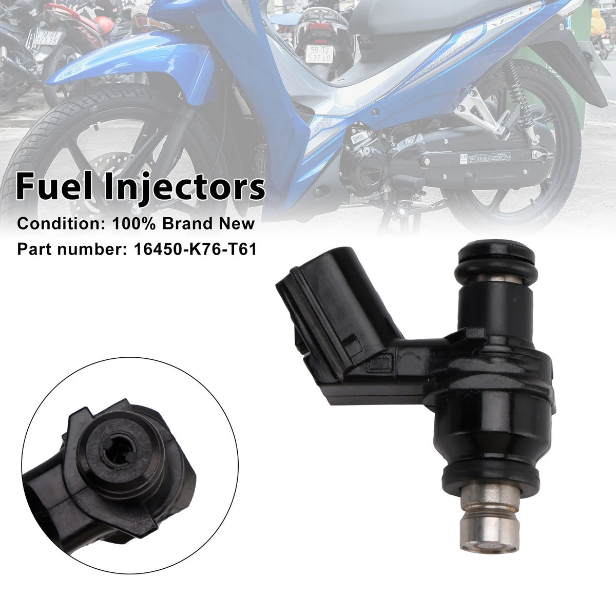 Fuel Injectors for Honda Wave 110, Monkey, Grom 125, Super Cub (16450-K76-T61)