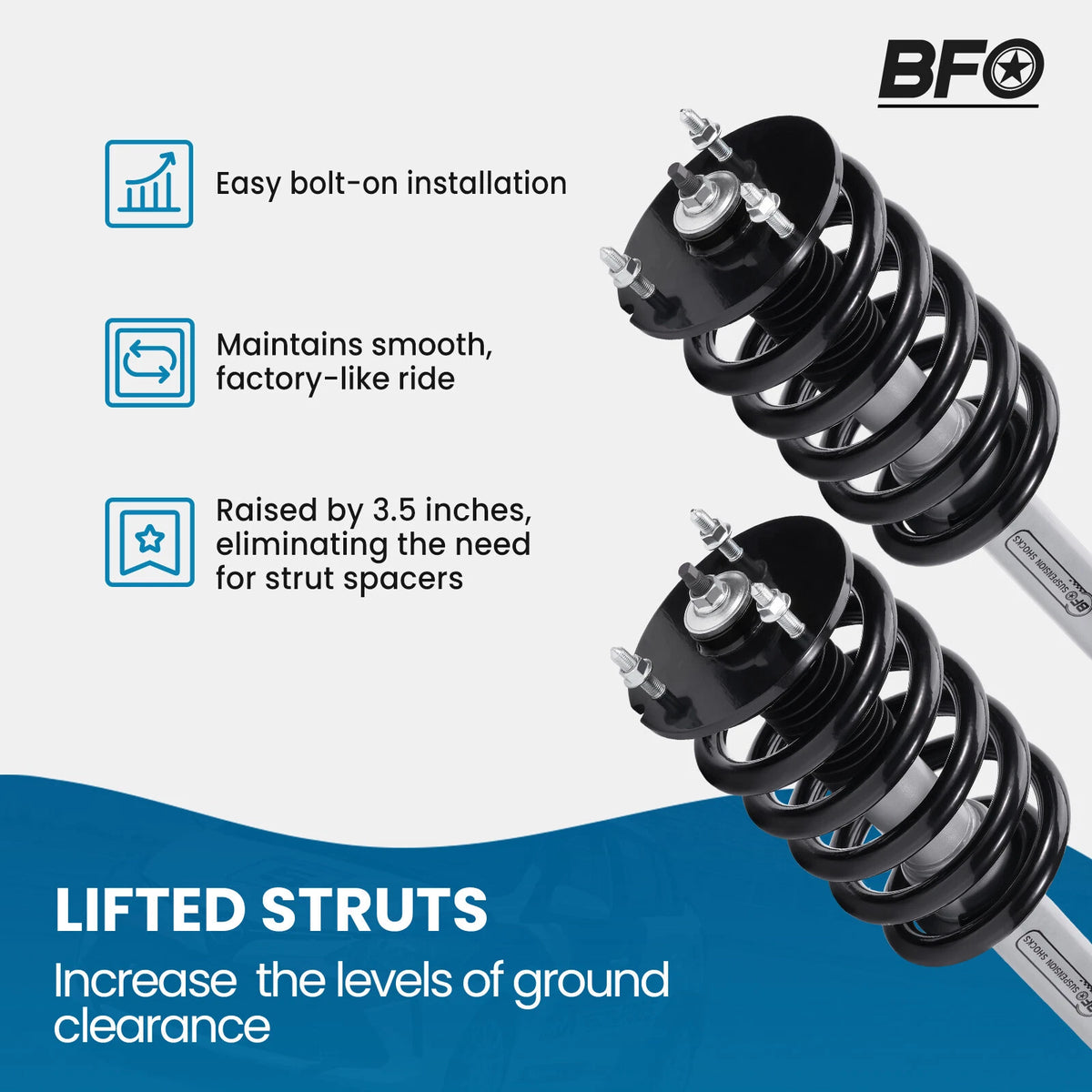 3.5" Front Lift Struts for Chevy Silverado Avalanche 1500 2007–2013 (DX063V)