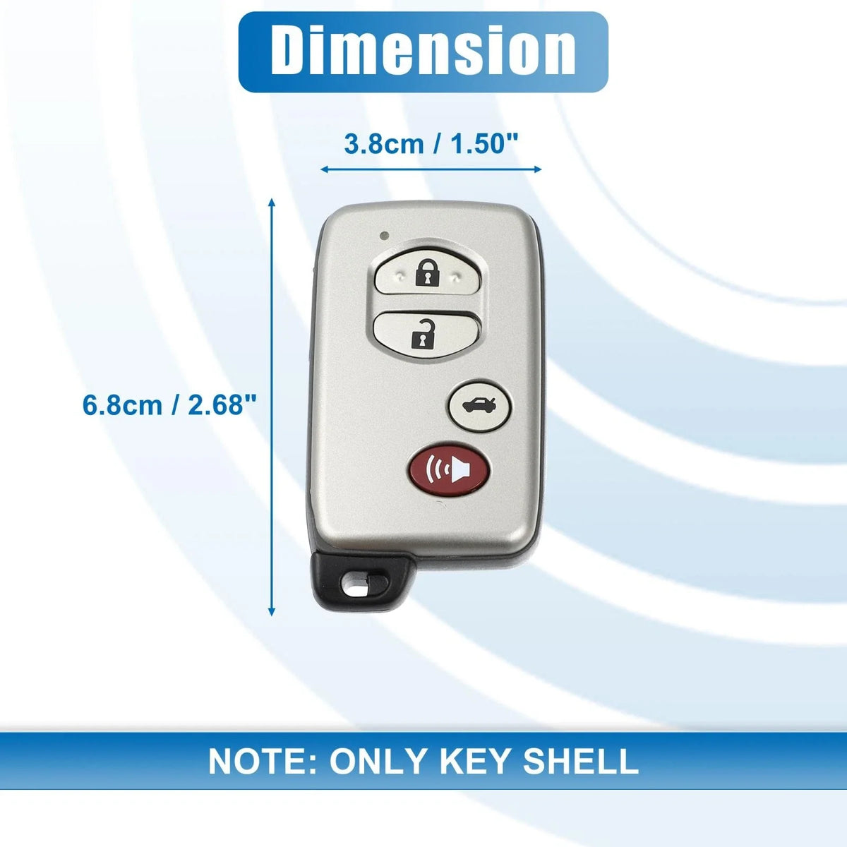 Set of 4 Key Fob Remote Control Cases for Toyota Avalon (2007–2012)