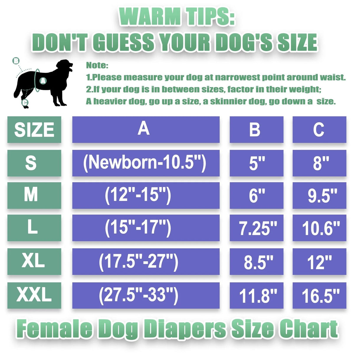 Pack of X-Large Washable Reusable Dog Diapers