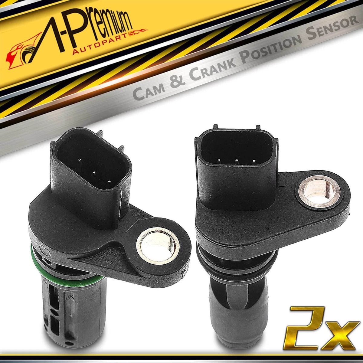 2X Camshaft & Crankshaft Position Sensor for Honda Civic (L4 1.8L) 37500RAAA01, 37500PNC006, PC478, PC778