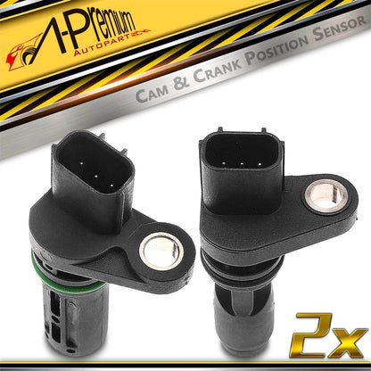 2X Camshaft & Crankshaft Position Sensor for Honda Civic (L4 1.8L) 37500RAAA01, 37500PNC006, PC478, PC778