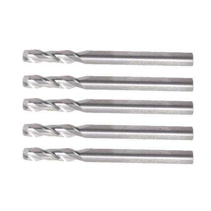 5 Pack 1/8" Diameter 2 Flute End Mill for Various Applications
