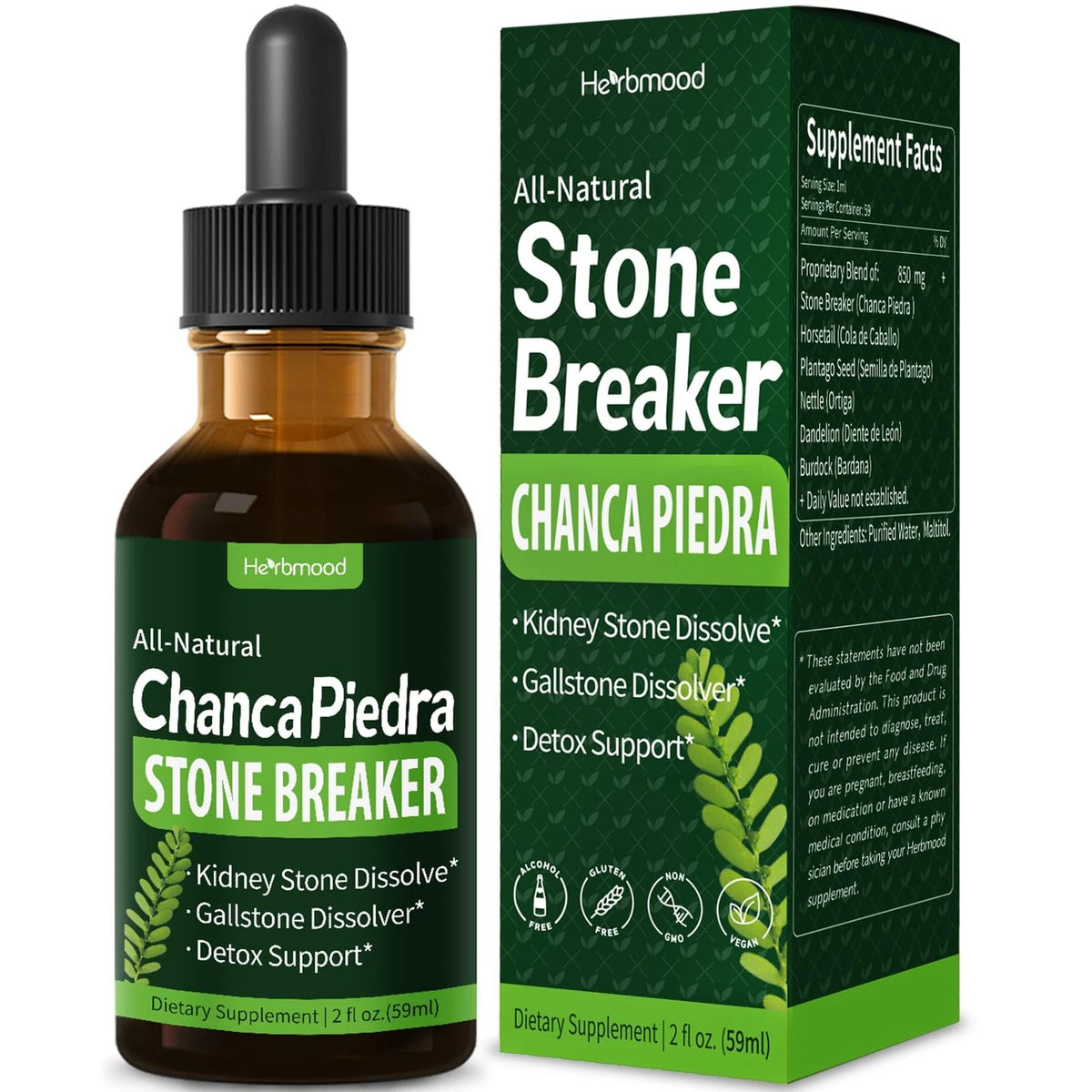 Chanca Piedra Drops for Kidney Stones (Gotas de rompepiedras)