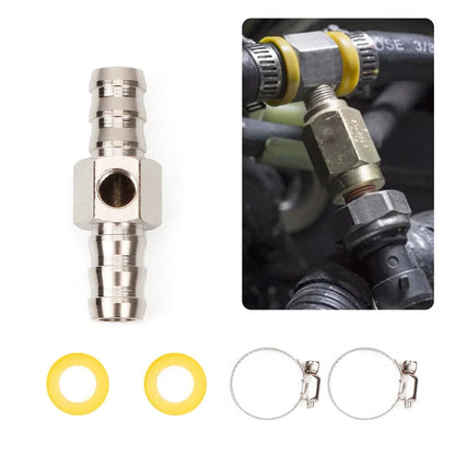 Fuel Line Pressure T-fitting Gauge Sensor Adapter for