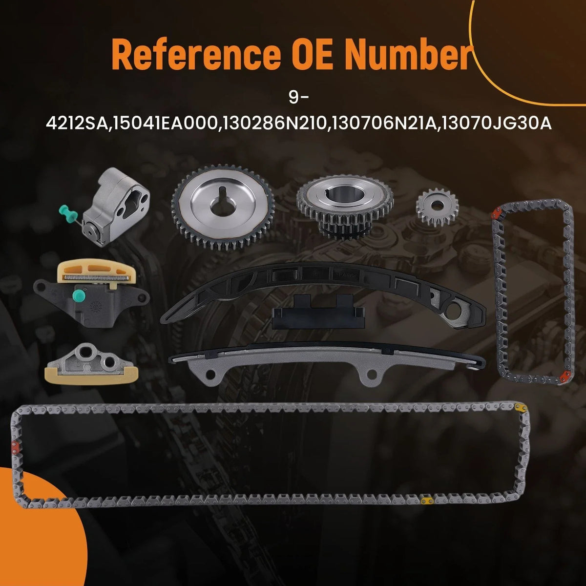 Engine Timing Chain Kit for Nissan Rogue 2.5L (2008–2010) 13070JG30A