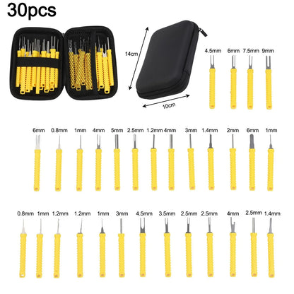 30-Piece Terminal Removal Tool Set for Automotive Electrical Connector Repair