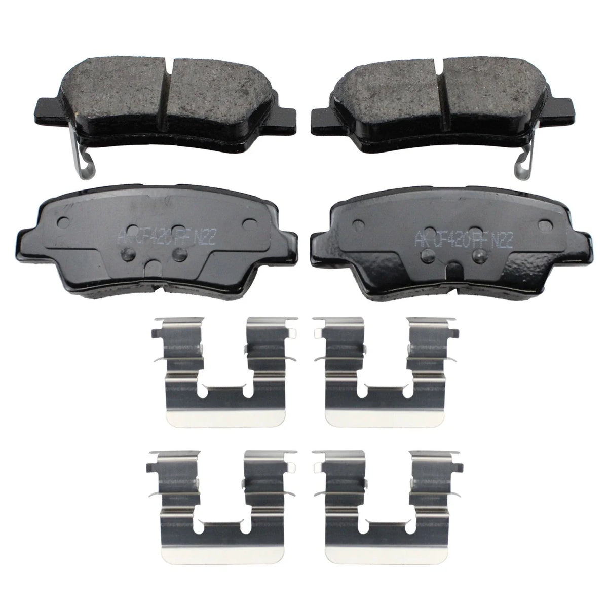 Set of 2 DuraGo Rear Rotors & Akebono ProACT Ceramic Pads for Elantra Forte5 (2017–2020)