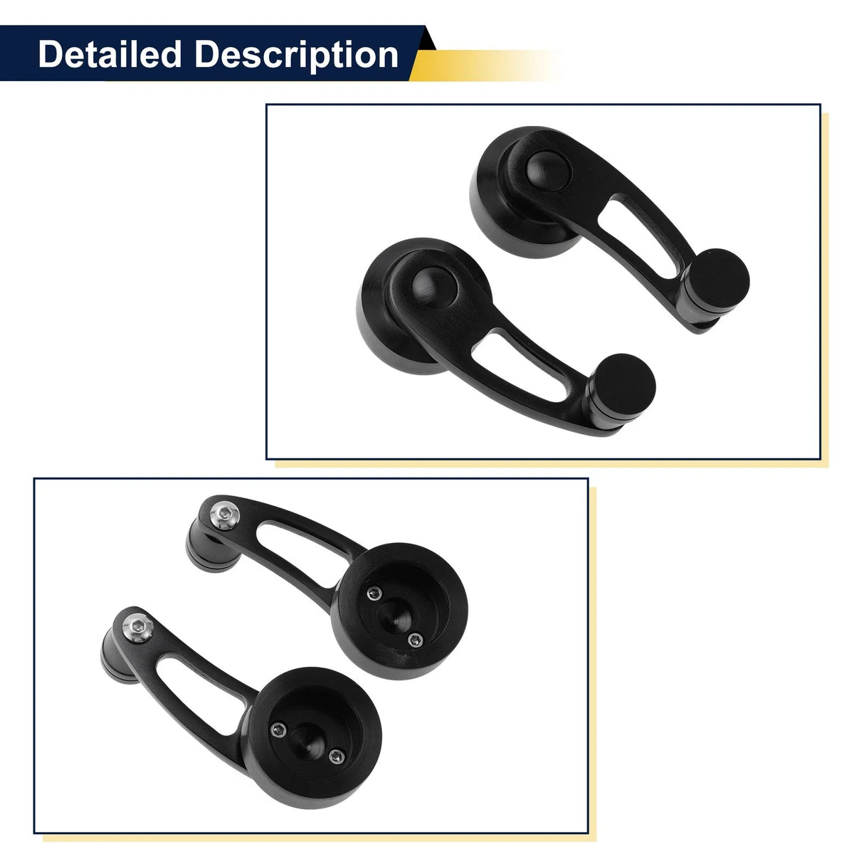 Set of 1 Car Door Window Crank Handle for Chevy Ford Chrysler (Black)