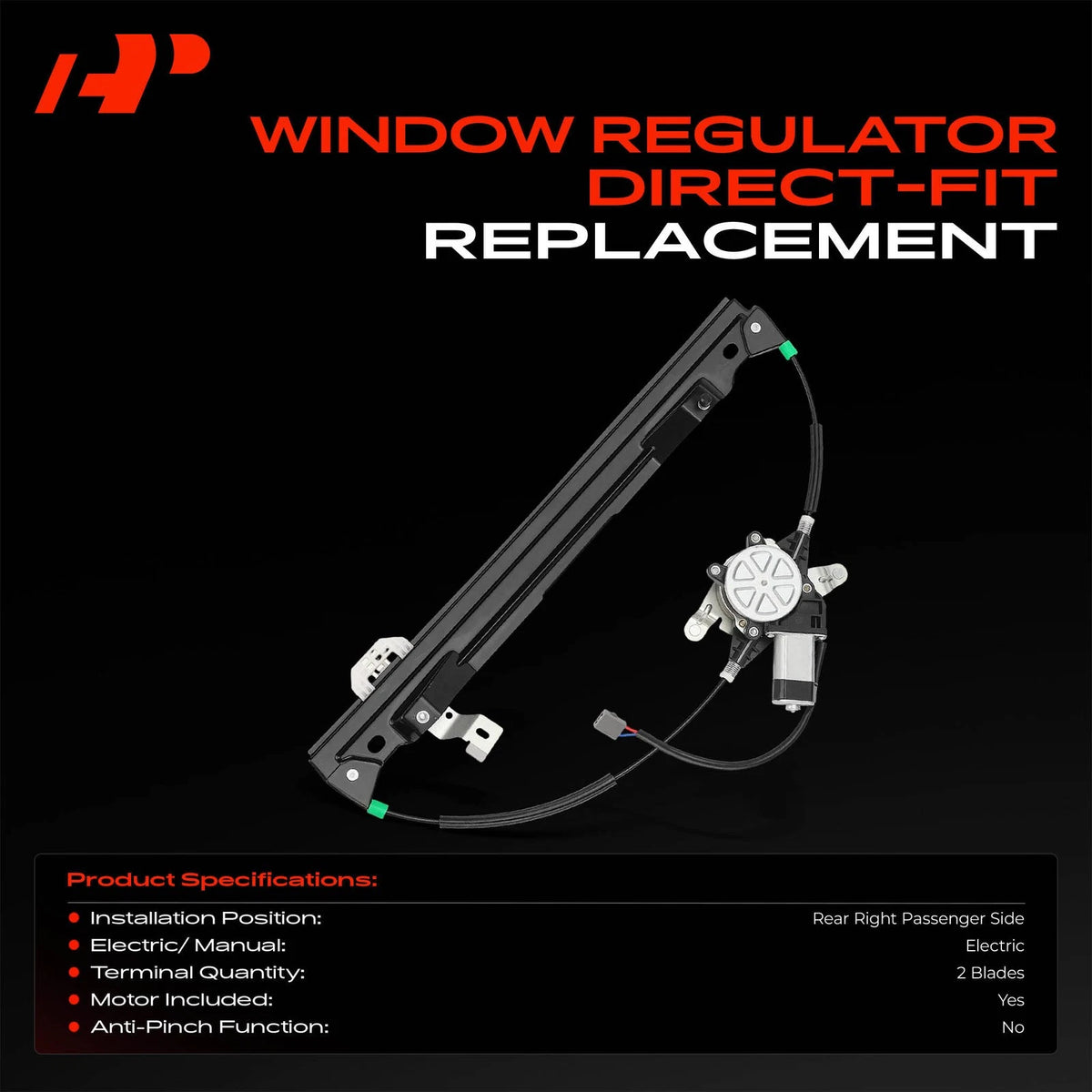 Rear Side Window Regulator with Motor for Ford Explorer Mountaineer (2002–2010) - 3L2Z 7827008-BA, 4L2Z 7827000-BA, 6L2Z 7827000-AA