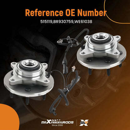 Wheel Hub Bearing Assembly Pair for Ford F-150 4WD (2009–2010) 515119