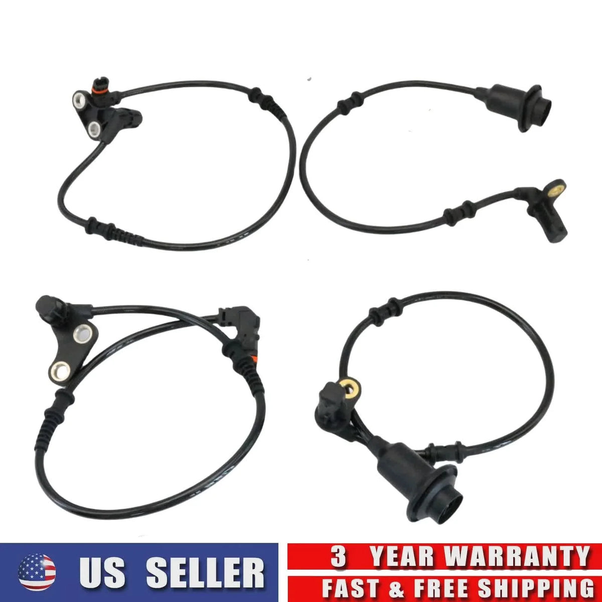4X ABS Wheel Speed Sensor for Mercedes-Benz SLK200 (2003–2004)