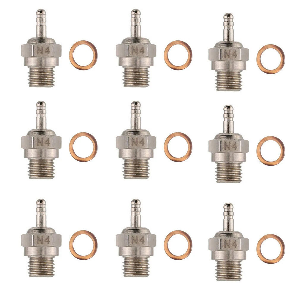 9Pcs Glow Plug for Traxxas T-Maxx 2.5 (1/10)