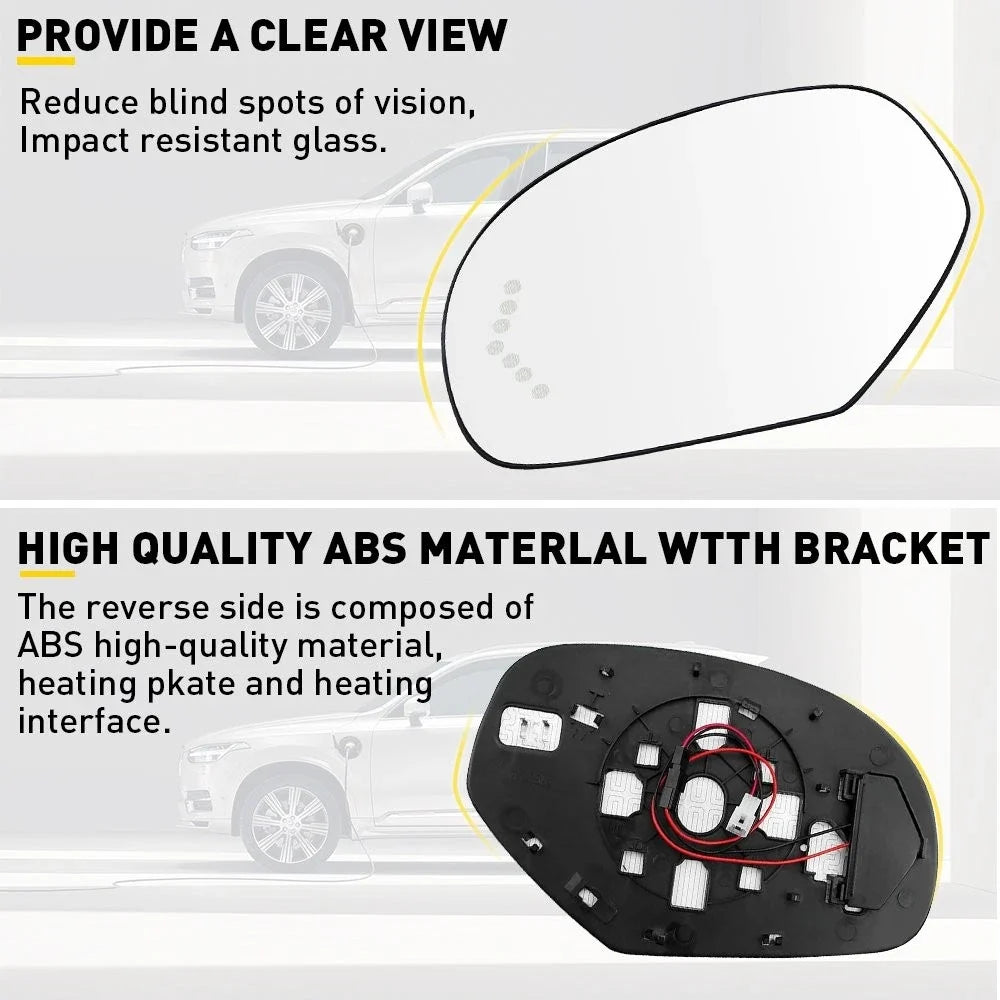 Heated Mirror Glass w/ Turn Signal Left & Right Pair Set for Chevy GMC Cadillac