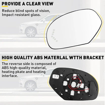 Heated Mirror Glass w/ Turn Signal Left & Right Pair Set for Chevy GMC Cadillac