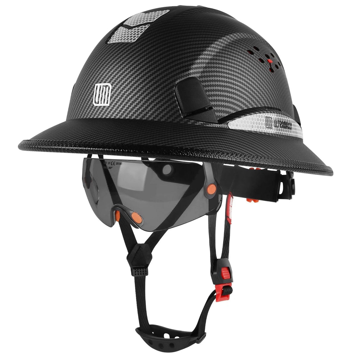 UM Ultramaxx Full Brim Hard Hat M/L Adjustable Matte Black Helmet