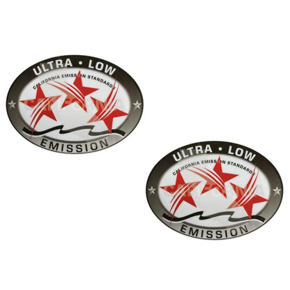 Set of 2 Ultra Low Emission Decals for Yamaha Mercury Honda Outboard