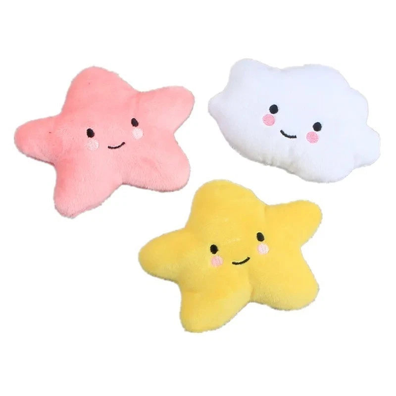 Plush Puppy Toy Set for Small Dogs (Squeaky Fruit & Veg Chew Toys)