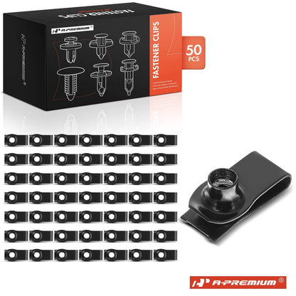 50Pcs Bumper U Nut Panel Clips M8-1.25 for Chevy Buick (11500661, 11503317, 11516150, 11630)