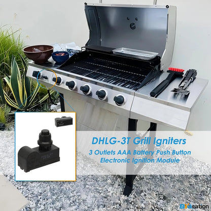 DHLG-3T Grill Igniters for Charbroil 3 Outlets (AAA)
