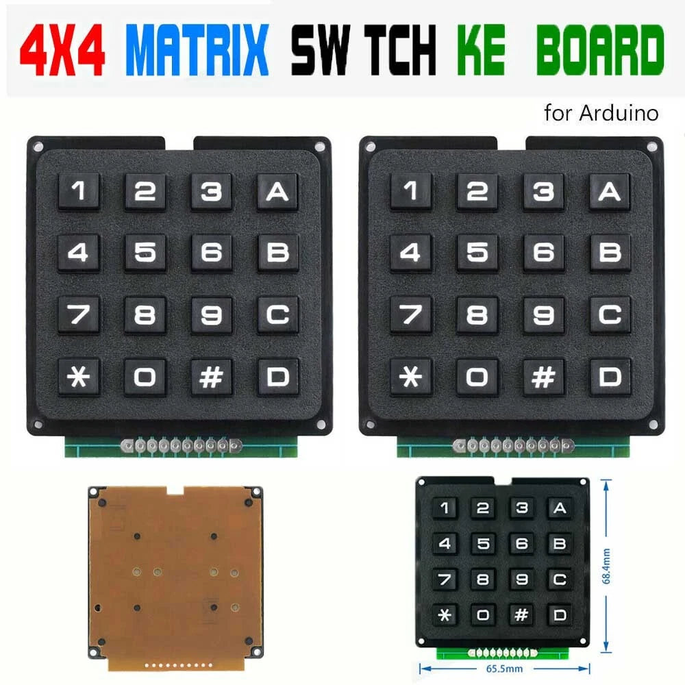 2X 4x4 Matrix Array Keypad Module for MCU