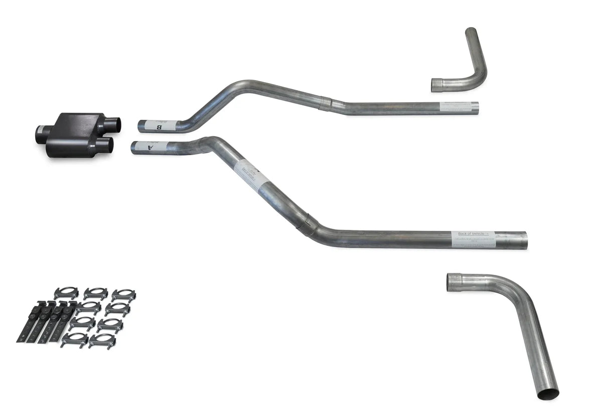 Dual Exhaust Kit for GMC Jimmy (1992–1994) 2.5" 1 Chamber Muffler Side Exit