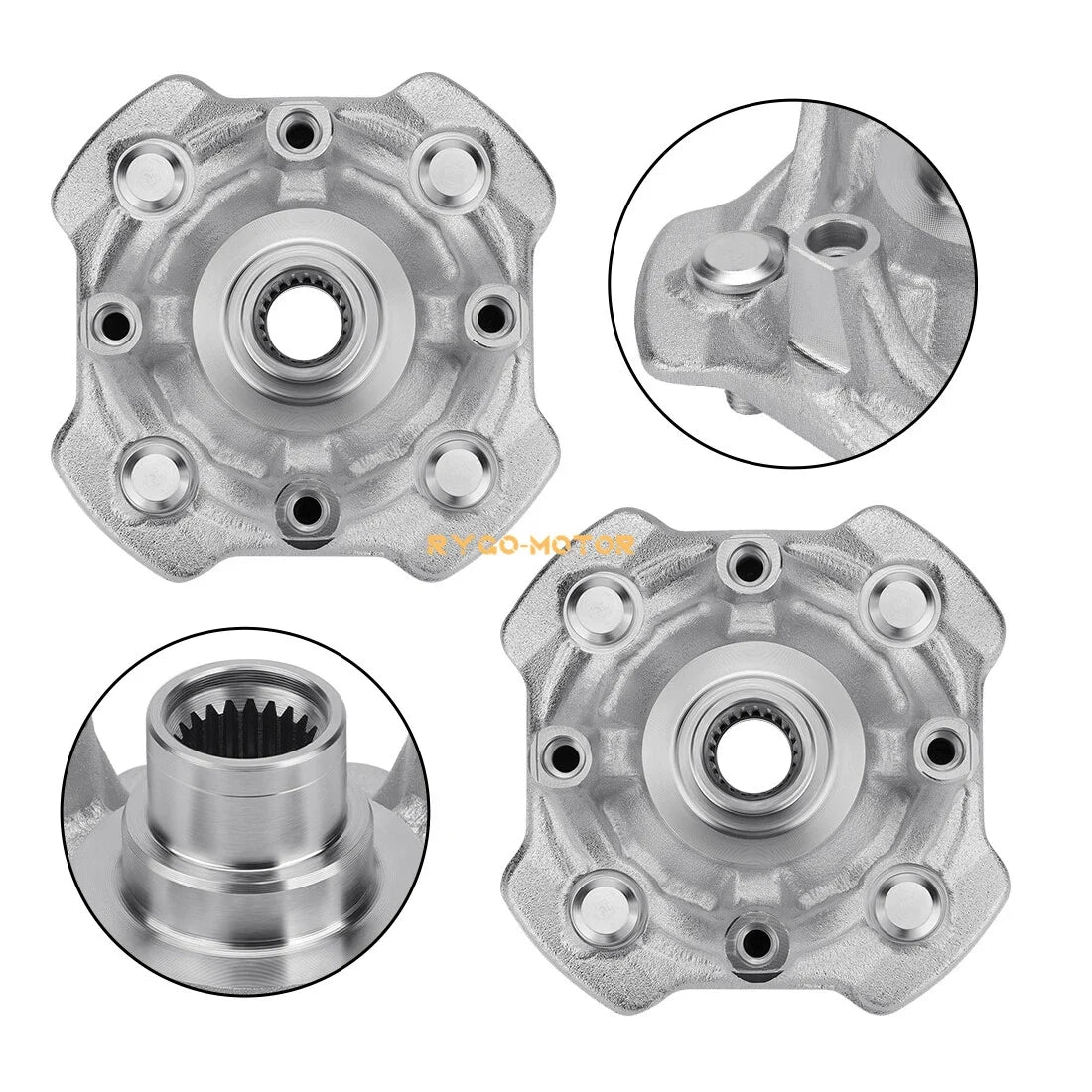 2X Front Wheel Hubs for Honda Rincon 680 TRX680FA (2006–2023)