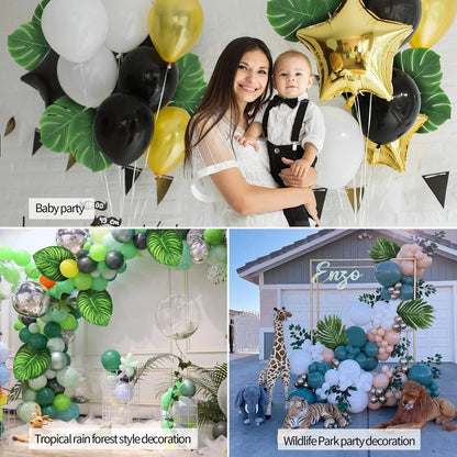 74 Pcs Tropical Fake Palm Leaves Set for Home Decor