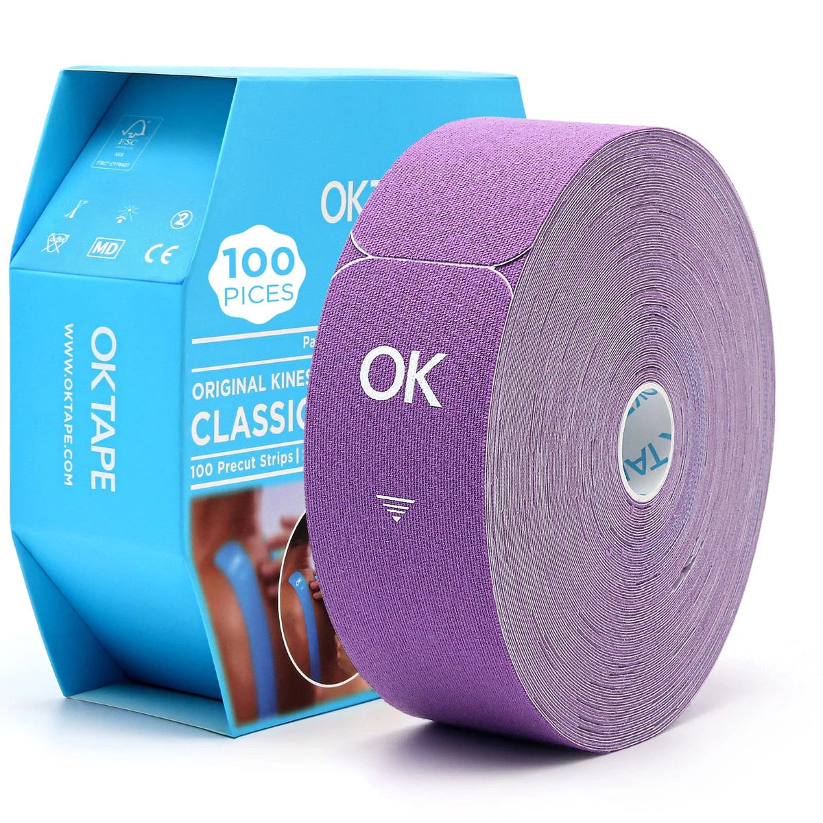 Pre Cut Elastic Cotton Strips for Athletic Use (Latex Free, Hypoallergenic)