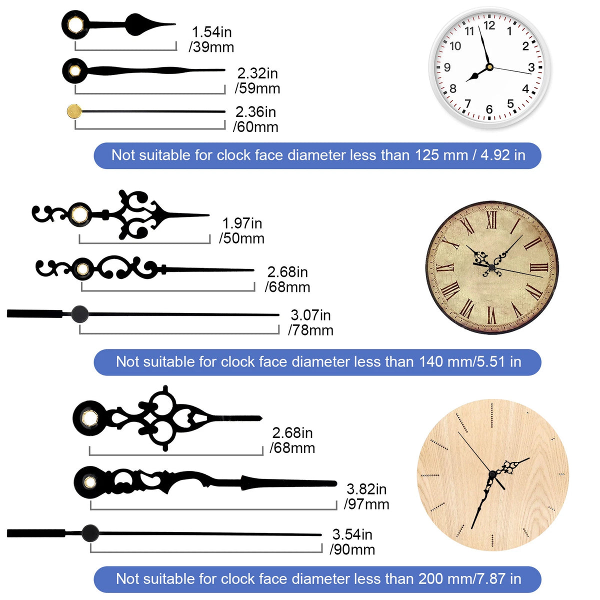 DIY Wall Clock Movement Mechanism Replacement Parts Kit