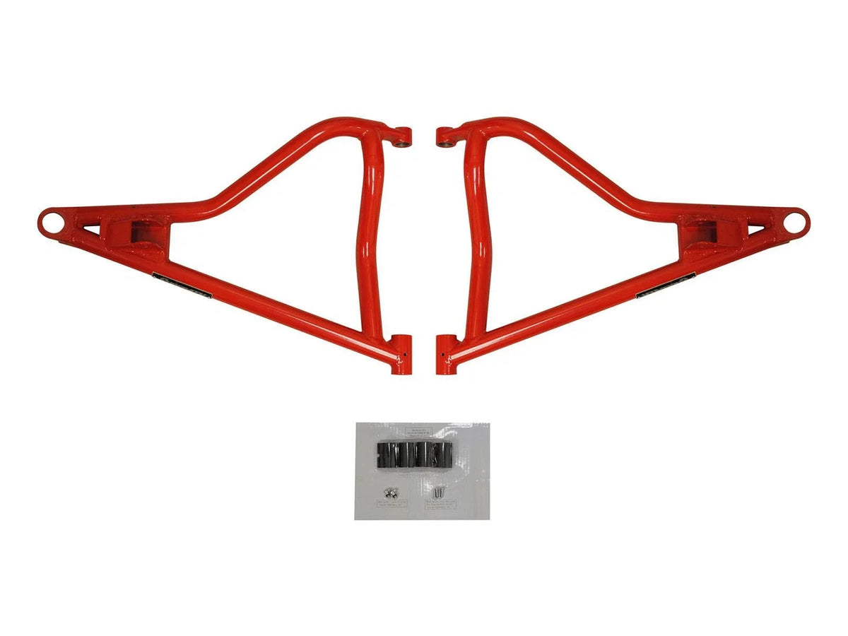 SuperATV High Clearance Upper A-Arms for Polaris RZR XP Turbo (2016–2021) - Red