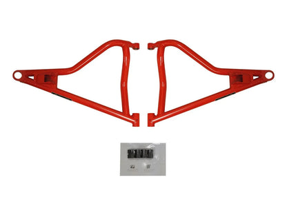 SuperATV High Clearance Upper A-Arms for Polaris RZR XP Turbo (2016–2021) - Red