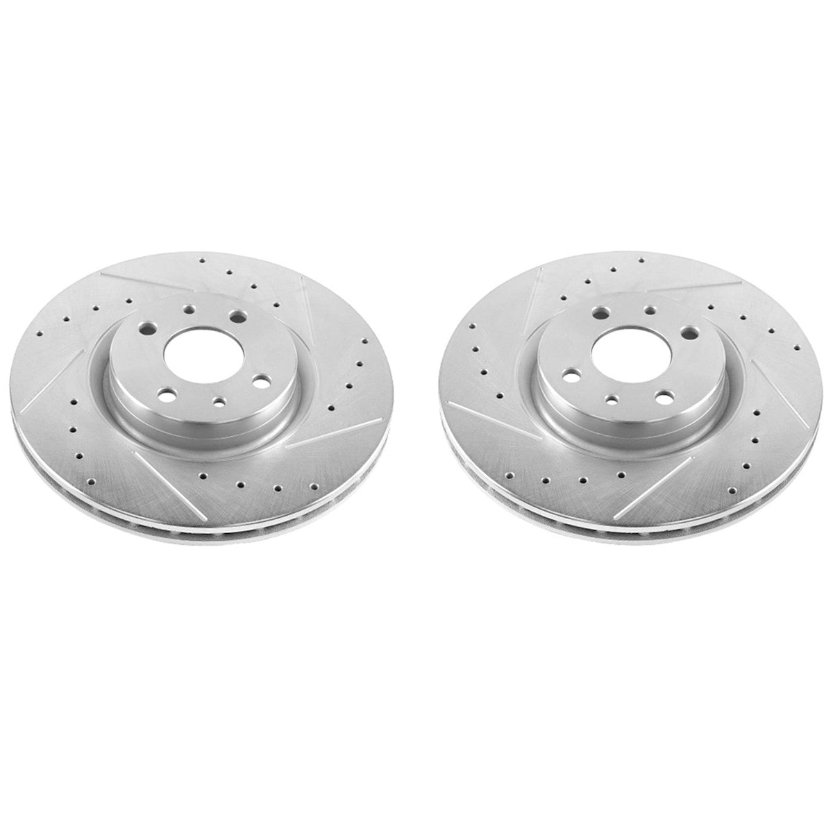 Set of 2 Brake Disc and Pad Kits for Fiat 500