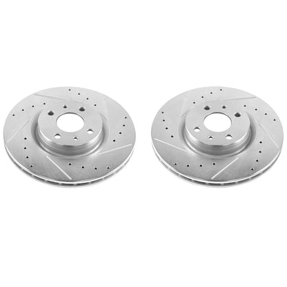 Set of 2 Brake Disc and Pad Kits for Fiat 500