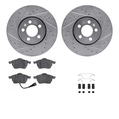 Rotor Set for Volkswagen Beetle (1999–2010) | Drilled and Slotted | ALX-PAU-DF-7612-74024-CLA1