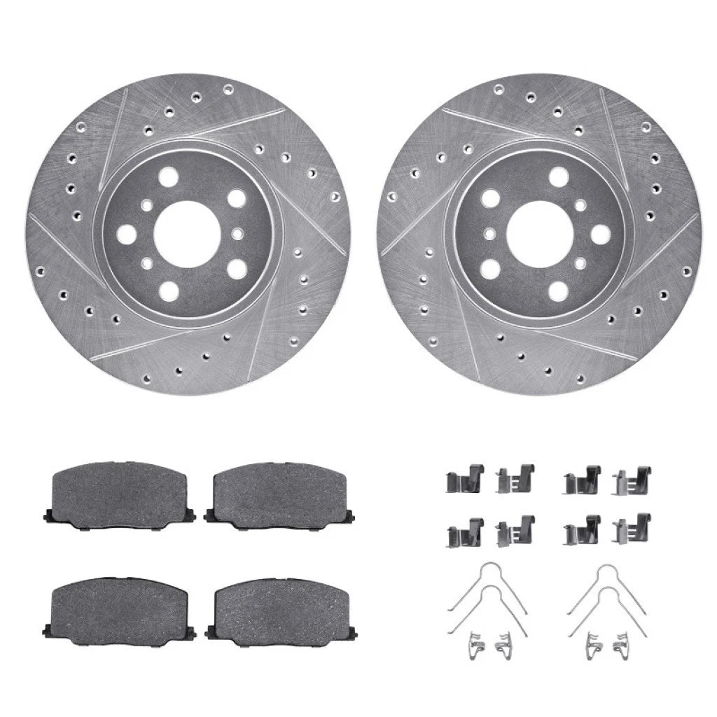 Rotor Set for Toyota Celica (1990–1993) ALX-PAU-DF-7512-76040-CLA1, Drilled & Slotted