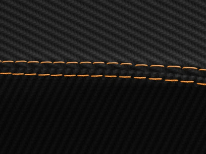 Console Lid Armrest Cover for Chevrolet Camaro (1982–1992) Carbon Fiber Orange Stitch